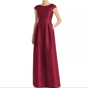 Burgundy Alfred Sung Brides Maid Dress Size 4